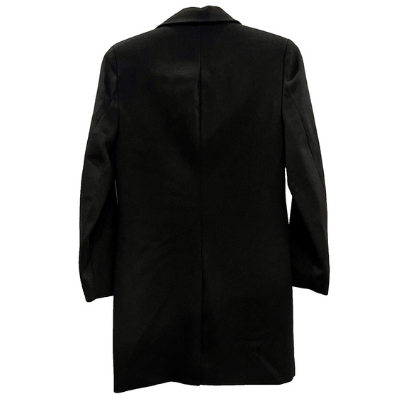 JF J.Ferrar Mens Topcoat Small Black Water Resistant Midweight ✨NEW✨ $240 Retail - Picture 2 of 7